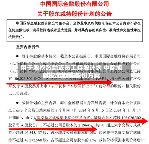 用于股权激励或员工持股计划 中际旭创抛出比较高
80亿元回购股份方案-第2张图片