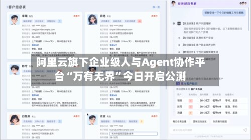 阿里云旗下企业级人与Agent协作平台“万有无界”今日开启公测-第2张图片